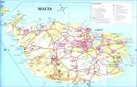 Карта острова Мальта крупно