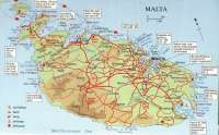 Карта Мальты для отдыхающих